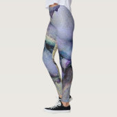Abstracte alcoholinkt Shimmery Paars Blauwgroen Go Leggings (Links)