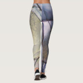 Abstracte alcoholinkt Shimmery Paars Blauwgroen Go Leggings (Achterkant)
