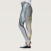 Abstracte alcoholinkt Shimmery Paars Blauwgroen Go Leggings (Links)