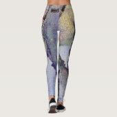 Abstracte alcoholinkt Shimmery Paars en Gold Leggings (Achterkant)