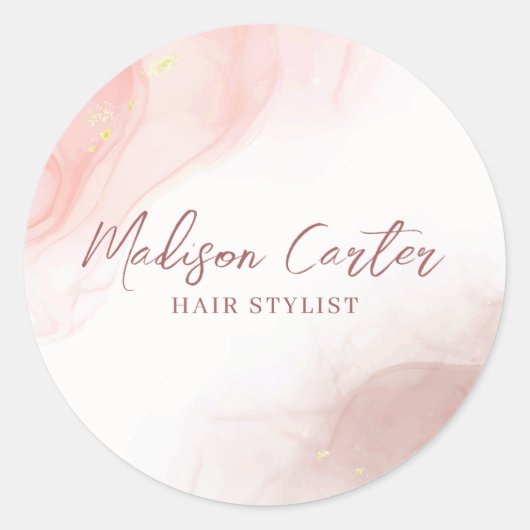 Abstracte alcoholinkt Vloeibare Sticker (Voorkant)