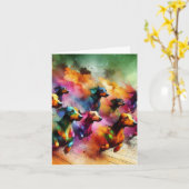 Abstracte alcoholinkt Wiener Races Kaart (Gele Bloem)