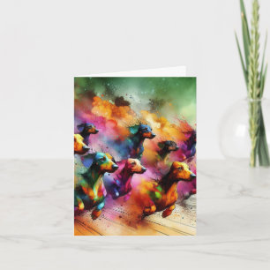 Abstracte alcoholinkt Wiener Races Kaart