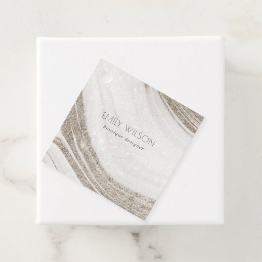 Abstracte alcoholinkt zilver marineblauw Glitter F Bedankjes Labels (In situ)