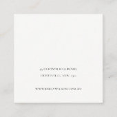 Abstracte alcoholinkt zilver marineblauw glitter vierkante visitekaartje (Achterkant)