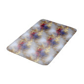 Abstracte alcoholinkttextuur met gouden accenten badmat (Gekanteld)