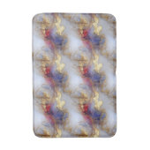 Abstracte alcoholinkttextuur met gouden accenten badmat (Voorkant Verticaal)