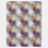 Abstracte alcoholinkttextuur met gouden accenten fleece deken (Voorkant)