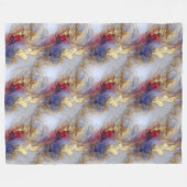 Abstracte alcoholinkttextuur met gouden accenten fleece deken (Voorkant (Horizontaal))