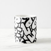 Abstracte alfabetten koffiemok (Center)
