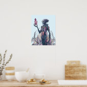 Abstracte Alien Poster (Keuken)