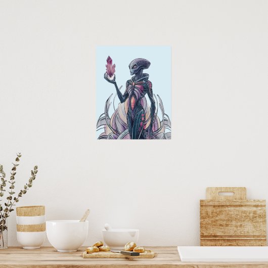 Abstracte Alien Poster (Keuken)