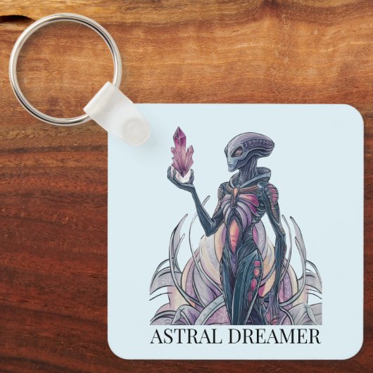 Abstracte Alien Sleutelhanger (Voorkant)