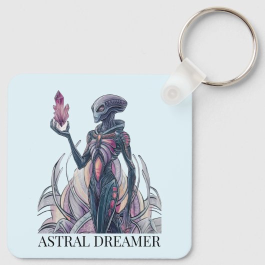 Abstracte Alien Sleutelhanger (Achterkant)