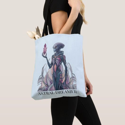 Abstracte Alien Tote Bag (Dichtbij)
