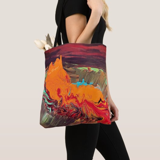 Abstracte alles-over-druk Tas schouder (Dichtbij)