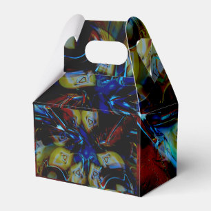 Abstracte amandelen onder toonvormig vervormd donk bedankdoosjes