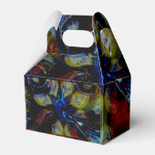 Abstracte amandelen onder toonvormig vervormd donk bedankdoosjes (Voorkant Zijde)