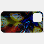 Abstracte amandelen onder toonvormig vervormd donk Case-Mate iPhone case (Achterkant (horizontaal))