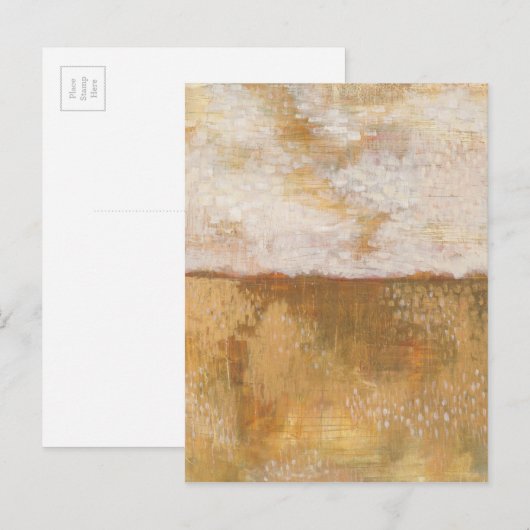 Abstracte Amber Horizon Afdrukken | Melissa Averin Briefkaart (Voorkant / Achterkant)