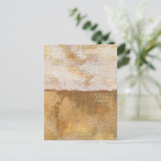 Abstracte Amber Horizon Afdrukken | Melissa Averin Briefkaart (Staand voorkant)