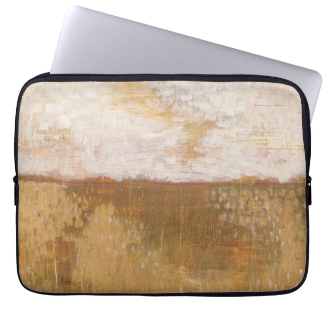 Abstracte Amber Horizon Afdrukken | Melissa Averin Laptop Sleeve (Voorkant)