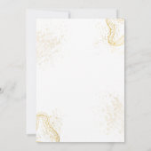 Abstracte Ameen-uitnodiging voor wit, goud en groe Kaart (Achterkant)