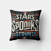 Abstracte Americana: Stars, Spooks en Stripes Kussen (Achterkant)