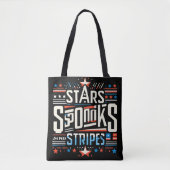 Abstracte Americana: Stars, Spooks en Stripes Tote Bag (Voorkant)