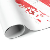 Abstracte Amerikaanse Vlag Art Print Cadeaupapier (Rol Hoek)