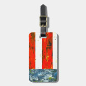 Abstracte Amerikaanse vlag Bagagelabel (Voorkant verticaal)