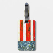 Abstracte Amerikaanse vlag Bagagelabel (Achterkant verticaal)