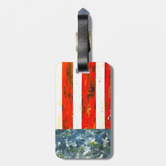 Abstracte Amerikaanse vlag Bagagelabel (Achterkant verticaal)