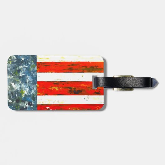 Abstracte Amerikaanse vlag Bagagelabel (Achterkant horizontaal)