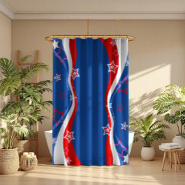 Abstracte Amerikaanse vlag Douchegordijn