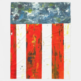 Abstracte Amerikaanse vlag Fleece Deken
