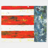 Abstracte Amerikaanse vlag Fleece Deken (Voorkant (Horizontaal))