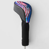 Abstracte Amerikaanse vlag Golfheadcover (Schuin)