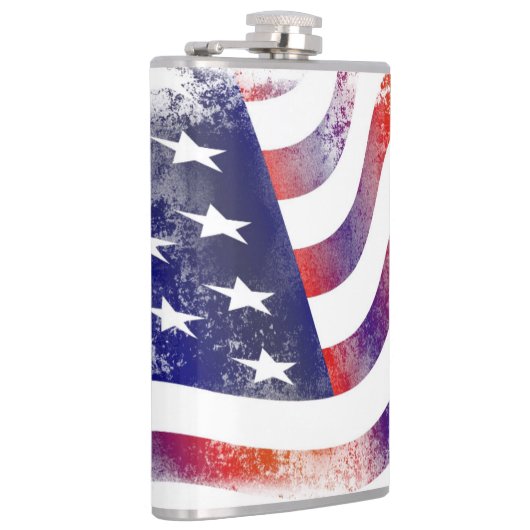 Abstracte Amerikaanse vlag Heupfles (Rechts)