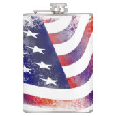 Abstracte Amerikaanse vlag Heupfles (Voorkant)