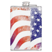 Abstracte Amerikaanse vlag Heupfles (Achterkant)