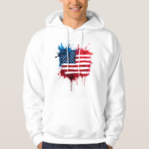 Abstracte Amerikaanse vlag Hoodie