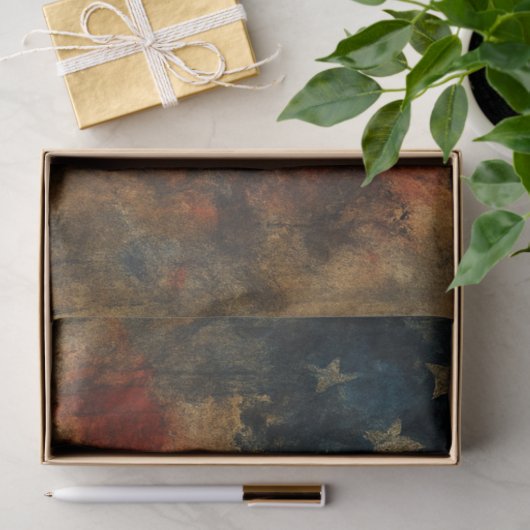 Abstracte Amerikaanse vlag in textuur ontkoppeling Tissuepapier (Geschenk)