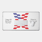 Abstracte Amerikaanse vlag letter X Bureaumat (Keyboard & Muis)