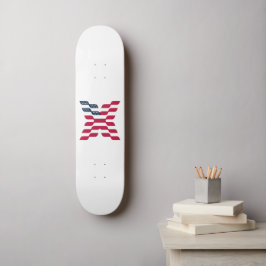 Abstracte Amerikaanse vlag letter X Persoonlijk Skateboard