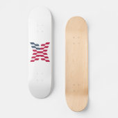 Abstracte Amerikaanse vlag letter X Persoonlijk Skateboard (Voorkant)