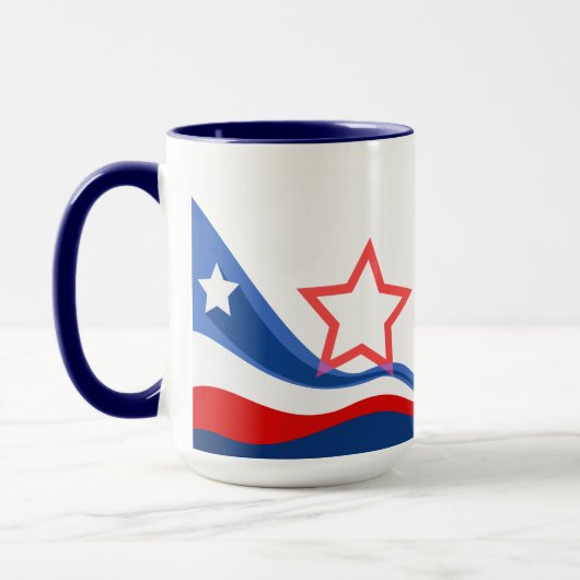 Abstracte Amerikaanse vlag Mok (Links)