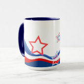 Abstracte Amerikaanse vlag Mok (Voorkant links)