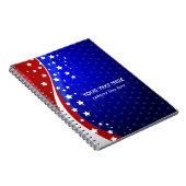 Abstracte Amerikaanse vlag Notitieboek (Rechterzijde)