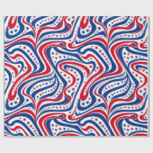 Abstracte Amerikaanse vlag patriottisch patroon Cadeaupapier (Vlak)